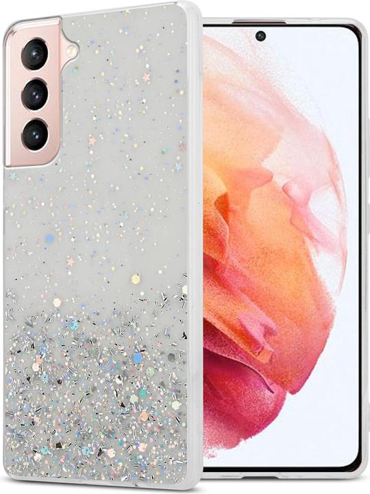 Transparent with glitter