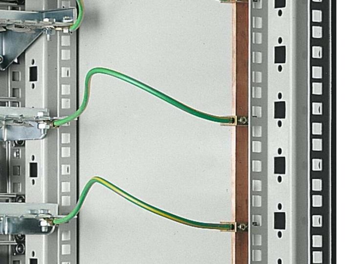 Produktbild Rittal Erdungsschiene vertikal DK DK 7543.000 Kupfer Passend für Höhe: 1200 mm (7543.000)