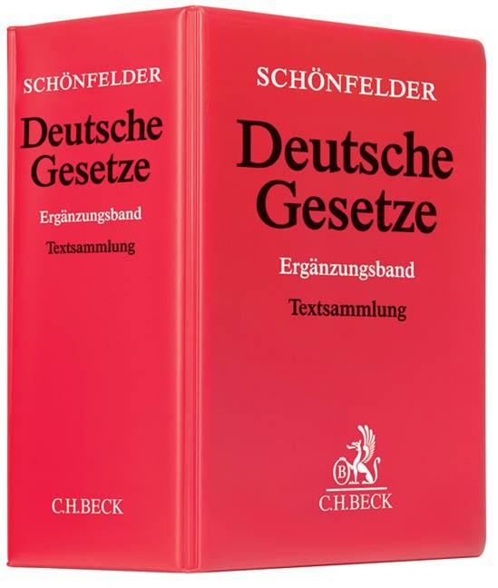 Produktbild Deutsche Gesetze Ergänzungsband (ohne Fortsetzungsnotierung). Inkl. 45. Ergänzungslieferung (Deutsch, Heinrich SchÃ¶nfelder, 2025)
