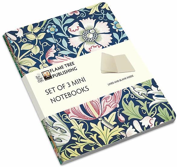 Produktbild William Morris Set of 3 Mini Notebooks (Liniert, Harter Einband)
