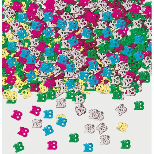 Produktbild Magni INT36118-90 - Konfetti 18, Folie, 14 g, Streudeko, Tischdekoration, Geburtstag