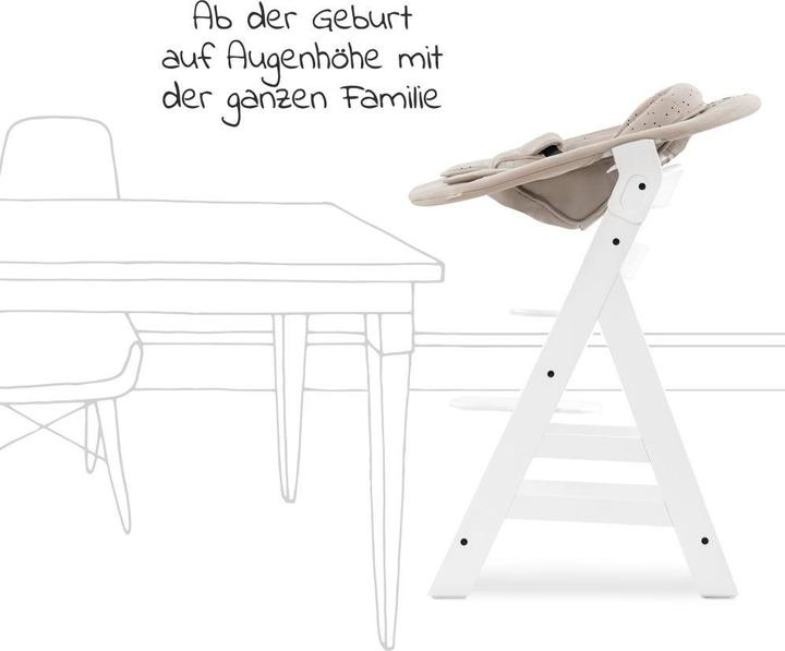 Actual product image Hauck Highchairs Alpha Plus White Newborn Set Pooh Beige - 4 pcs. (Highchair)