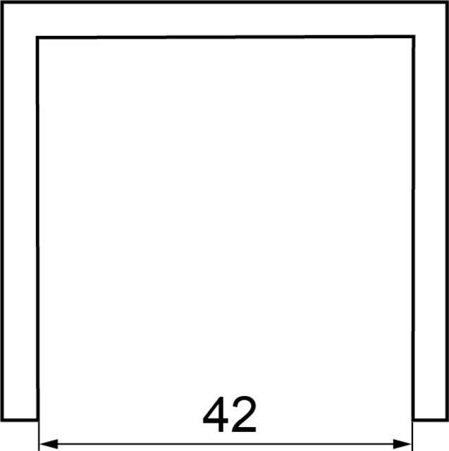 Actual product image U-profile isosceles aluminium raw
