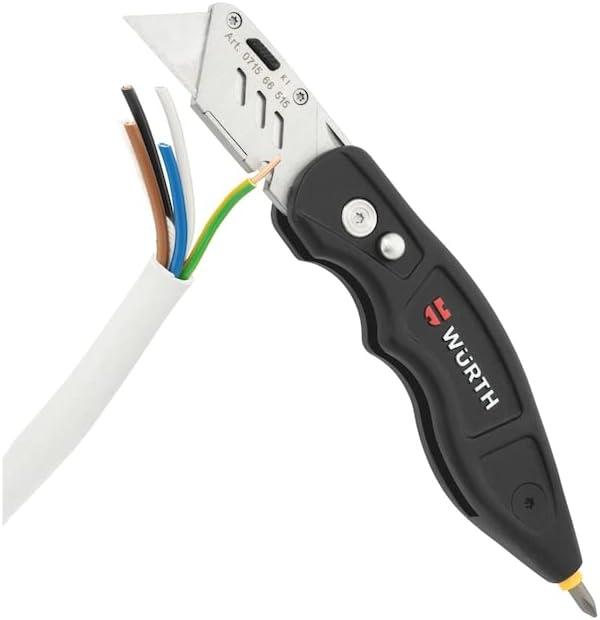 Immagine prodotto Würth Trapezklingen-Messer-Set mit Bits & Gürteltasche (Taglierini)