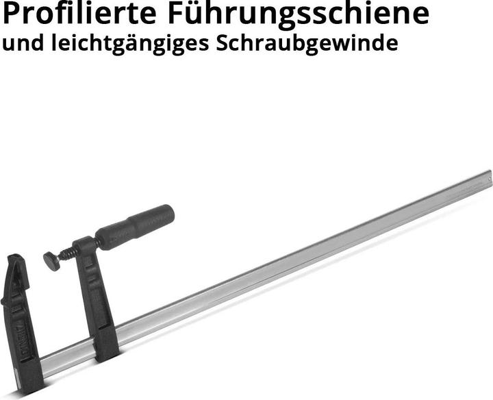 Produktbild Stahlwerk Schraubzwinge 120x800 mm Klemmzwinge aus Stahl und Kunststoff F-Zwinge (800 mm)