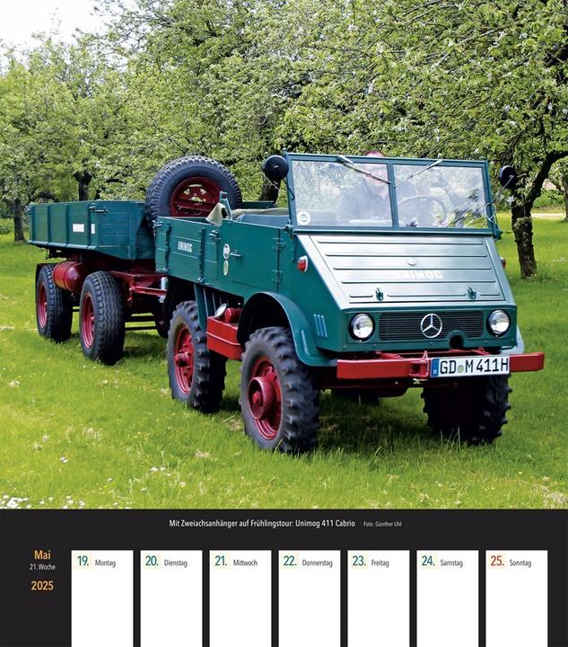 Actual product image Unimog & MB-trac 2025 weekly calendar (Hardcover, German)