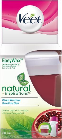Produktbild Veet Natural Inspirations Roll-on insert with wax Legs and Hands 50 ml (50 ml, 1 x)