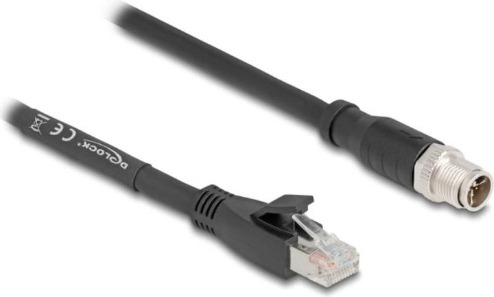 Produktbild Delock M12 Kabel X-kodiert 8 Pin Stecker zu RJ45 Stecker Cat (S/FTP, CAT5e, 10 m)