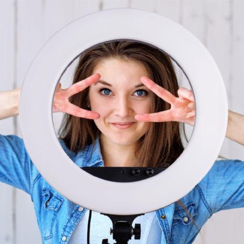 Productafbeelding Studioking LED Ring Lamp Set LED-480ASK op 230V (Studiolicht)