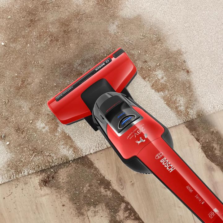 Actual product image Bosch Hausgeräte Series 6 BCH86PET2 stick vacuum/electric broom Bagless Black, Red