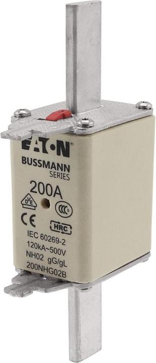 Produktbild Eaton 200NHG02B NH-Sicherung mit mechanischer Sicherungsanzeige Sicherungsgrösse = D02 200A 500V 3St (NH-DIN Sicherung, 200 A)