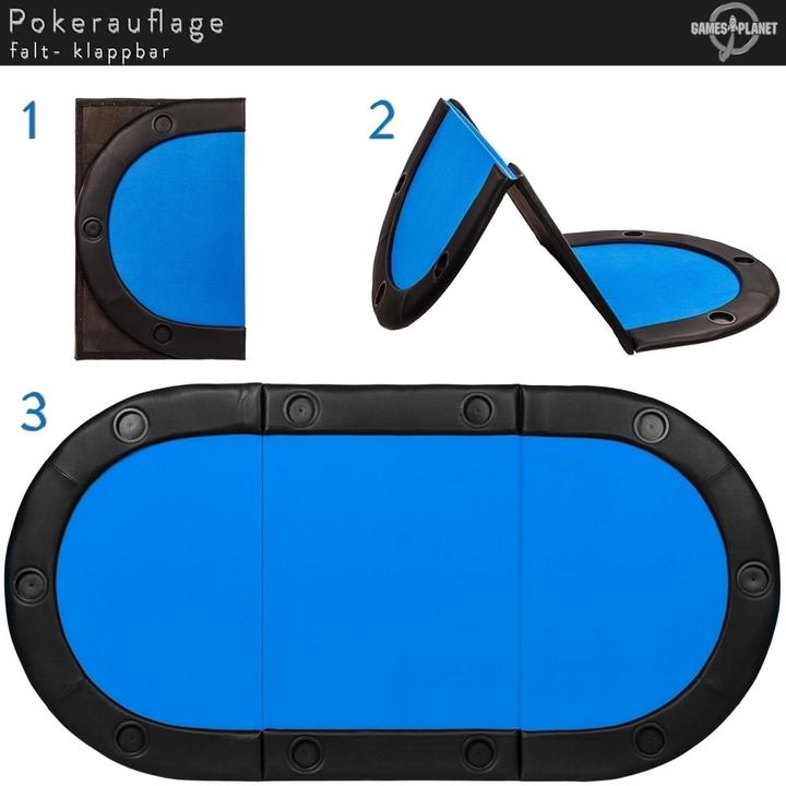 Produktbild Games Planet Pokerauflage klappbar faltbar, grün
