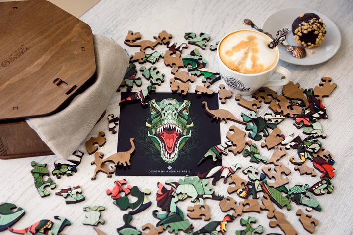 Actual product image Eco Wood Art T-Rex (129 pieces)