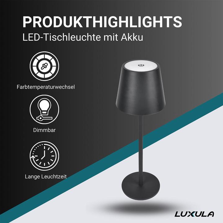 Actual product image Luxula LED battery-powered table lamp (200 lm)