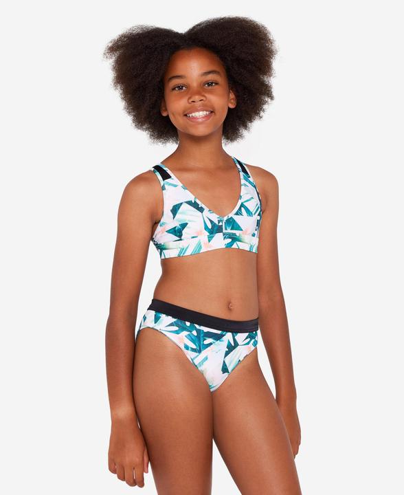 Actual product image Olaian Bikini-Hose Mädchen 900 Buddy rosa/geblümt