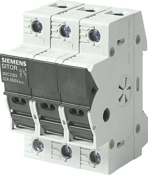 Produktbild Siemens Zylindersicherungshalter 10x38mm 3-polig