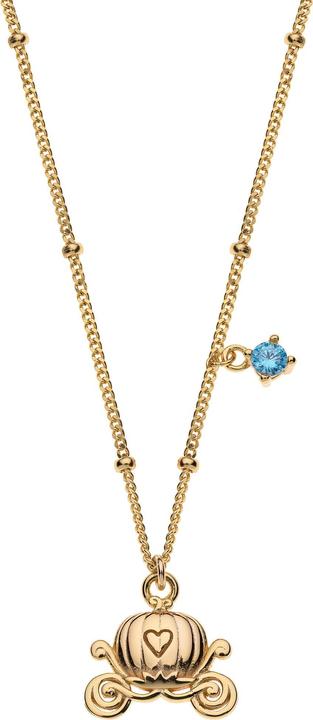 Immagine prodotto Disney Collana con carrozza di Cenerentola, argento 925, placcata oro (Argento 925, 35 - 40,5 cm)