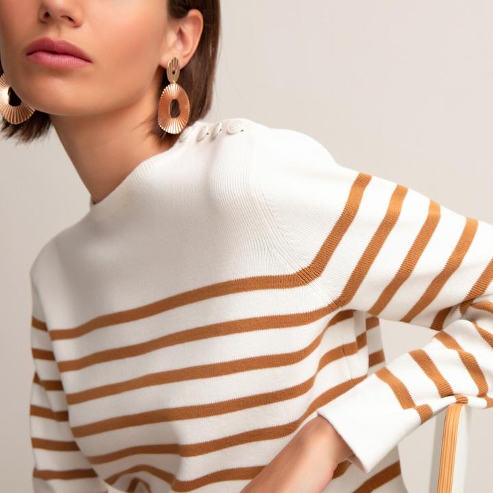 Produktbild La Redoute Collections Matrosenpullover aus Bio-Baumwolle (S)