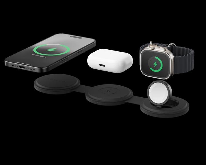 Produktbild Satechi OntheGo 3-in-1 Wireless Charger mit Qi2 (15 W)