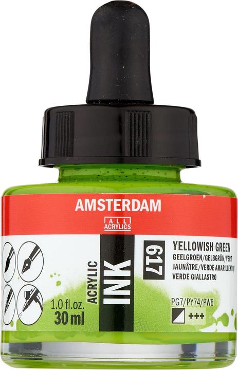 Image du produit Talens Encre acrylique Amsterdam 30 ml (Jaune-vert, 30 ml)