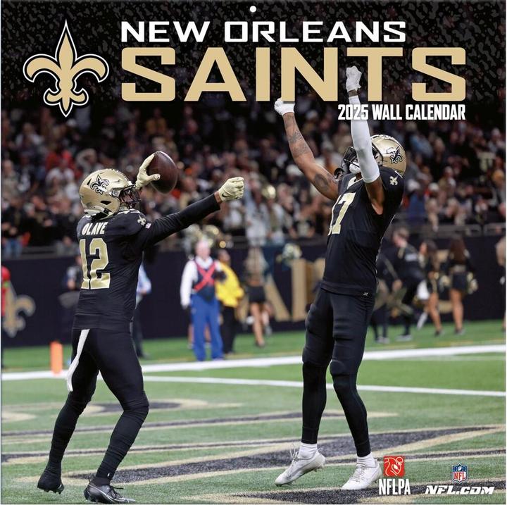 Produktbild NFL - New Orleans Saints - 30.5 x 30.5 cm Team Wandkalender 2025 (30.5 x 30.5 cm, Französisch, Italienisch, Spanisch, Deutsch, Englisch)