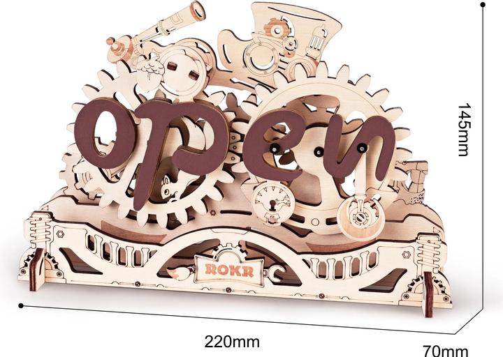 Image du produit Robotime Bausatz Open Closed Schild, Modell Art: Dekoration