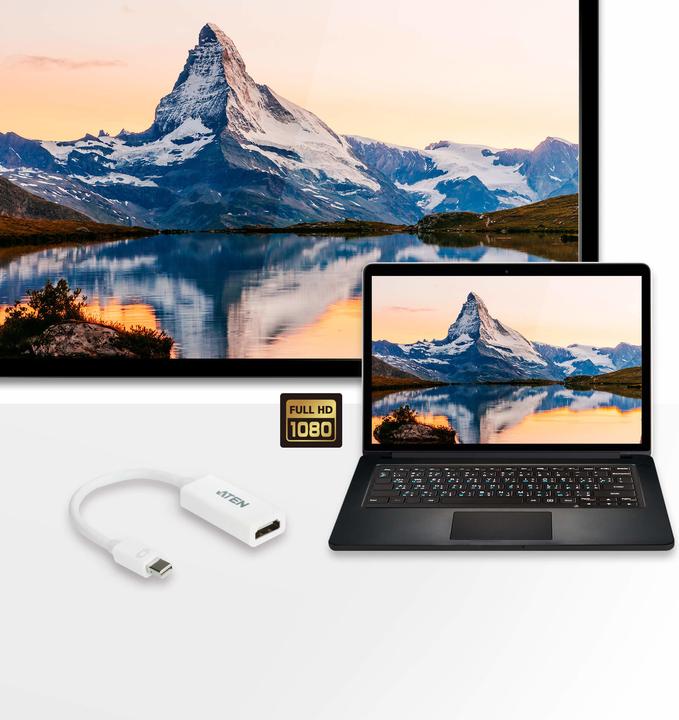 Image du produit Aten VC980 Adaptateur vidéo / audio (Mini DP, HDMI, 19 cm)