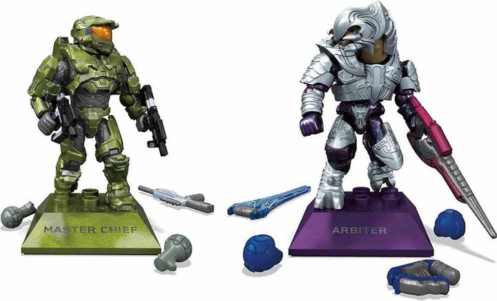 Actual product image Mega Construx Halo Heroes Series 5 Master Chief vs. Arbiter Mini Figure 2-Pack