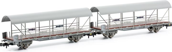 Image du produit Liliput BLS wagon de transport de voitures set 1 (2 wagons à monter + 2 wagons de transport avec toit) (Voie N)