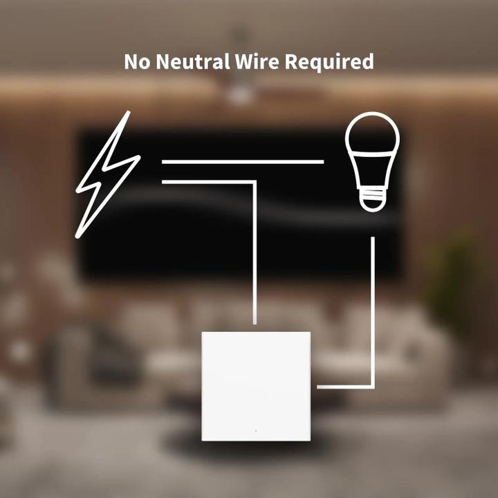Actual product image Aqara Smart Wall Switch H1 Grey No Neutral, Single Rocker (Zigbee)