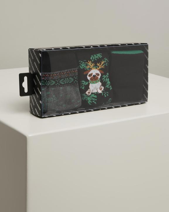 Produktbild Urban Classics Christmas Socks Set Dog (3er Pack, 43 - 46)