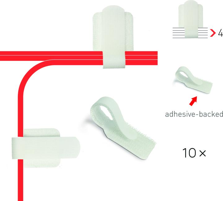 Produktbild Label-the-cable Klettkabelhalter selbstklebende (Klettkabelbinder, 90 mm, 10 Stk.)