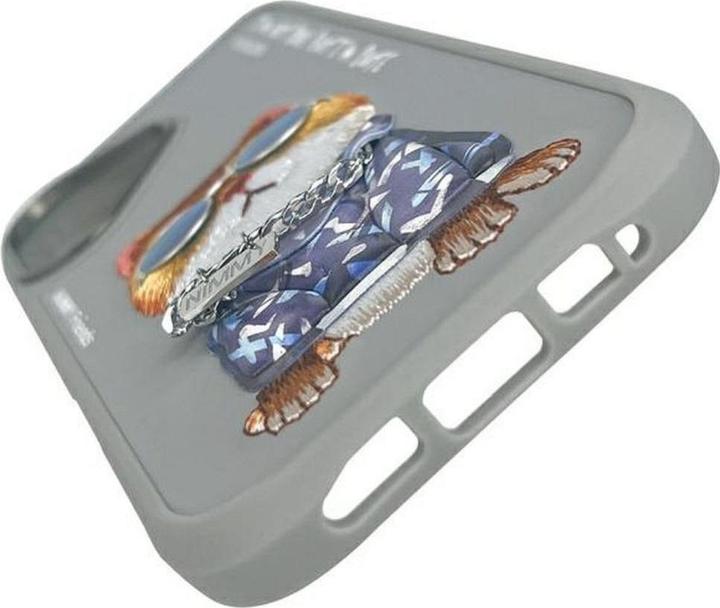 Produktbild Mocco Nimmy case iPhone 16 6.1" gray Glasses Cool Cat (Apple iPhone 16)