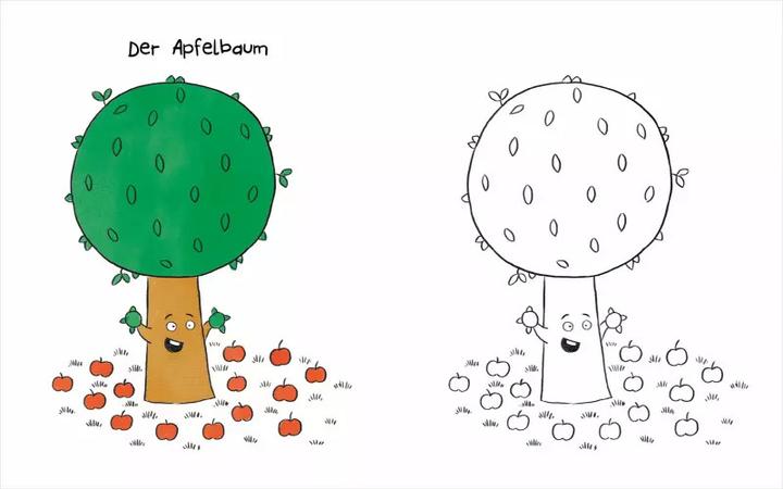 Produktbild Schüttel den Apfelbaum - Malbuch
