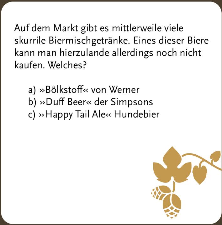 Produktbild Unnützes Wissen Bier-Quiz (Deutsch)
