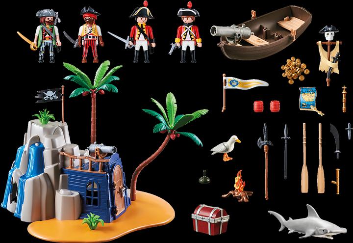 Actual product image Playmobil Pirate island with treasure stash (70556, Playmobil Pirates)