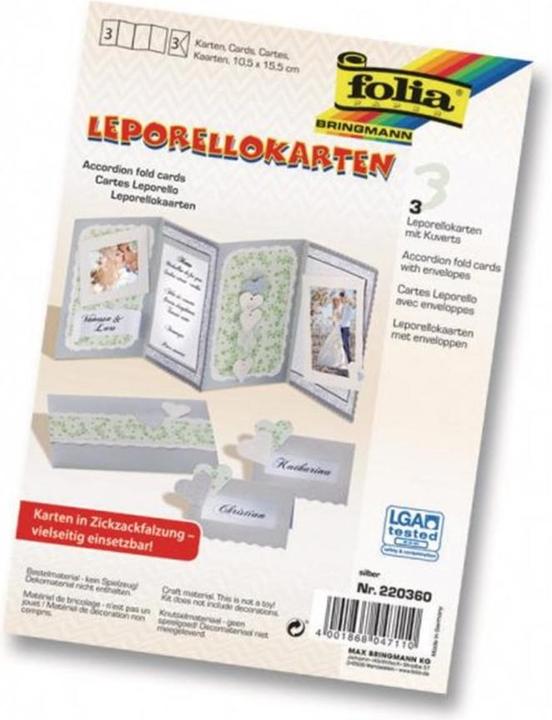 Image du produit Folia Cartes Leporello 300g/m2 (3 pcs)