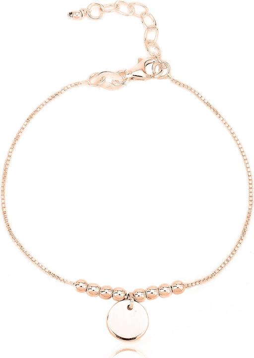 Leyda Armkette Plaquette (19.50 cm, vergoldet 750 / 18 K Gold, Silber 925)