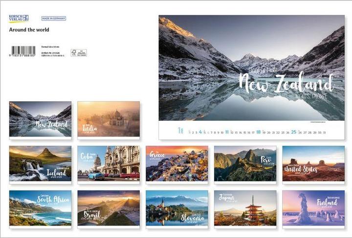 Produktbild Verlag Bildkalender Around the World 2026, Papierformat: Kein