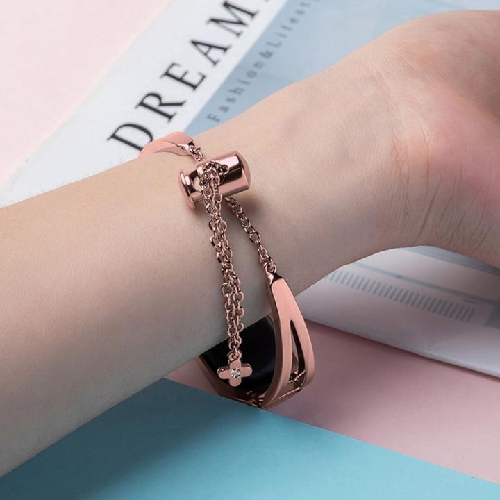 Immagine prodotto Hurtel Cinturino di ricambio in metallo per Xiaomi Mi Band 6 / 5 / 4 / 3 rosa (Acciaio inossidabile)