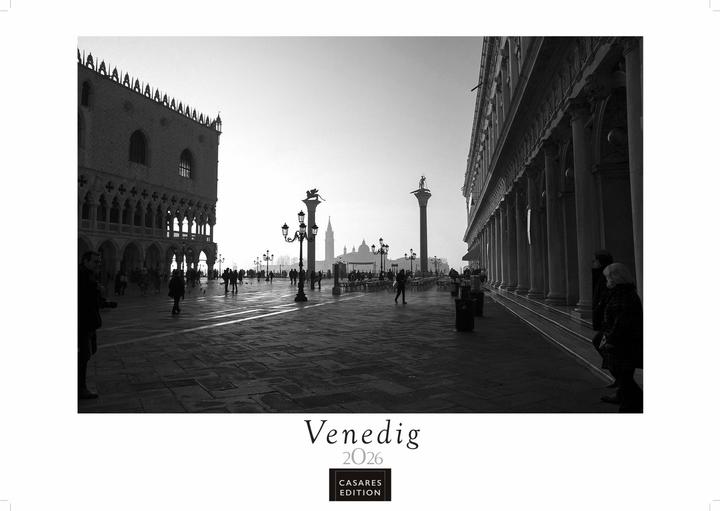 Produktbild Venedig schw./weiss 2026 L 42x55 cm (Deutsch)