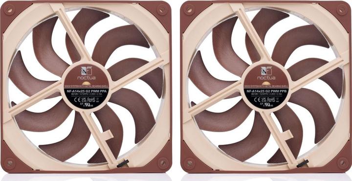 Actual product image Noctua NF-A14x25 G2 PWM Sx2-PP (140 mm, 2 x)