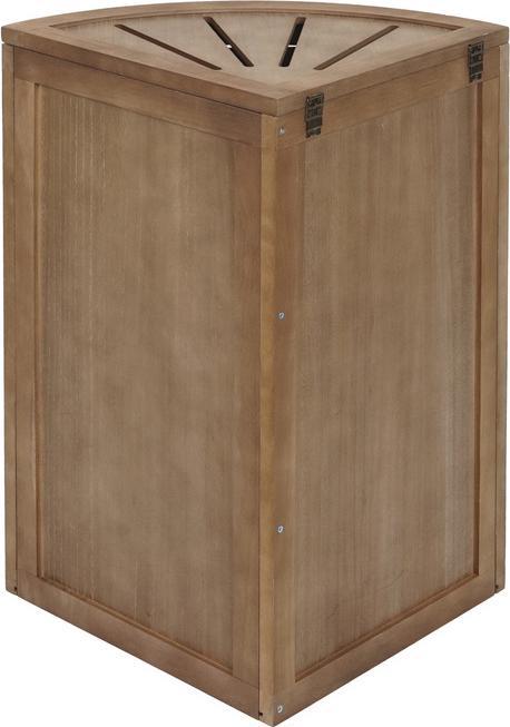 Produktbild Swisshandel24 Eck-Wäschekorb HWC-H87, Wäschebox Wäschesammler Wäschebehälter Wäschesortierer, Holz 70L 66x53x38cm (70 l)