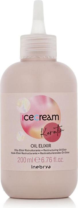 Actual product image Inebrya Ice Cream Keratin Oil Elixir - Keratin-based Reconstructive Oil Serum - 200ml (200 ml)