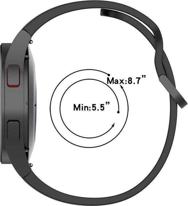 Produktbild König Design Silikon Armband 20mm Uhrenarmband für Samsung Galaxy Watch 4 5 Classic Pro Loop (20 mm, Silikon)
