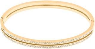 JVD Shiny Gold-Plated Steel Solid Bracelet Sssb0058xi8go (6.50 cm)