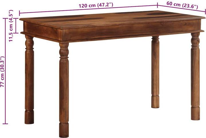 Produktbild VidaXL Esstisch 120×60×77 cm Massivholz Akazie (120 x 60 x 77 cm)