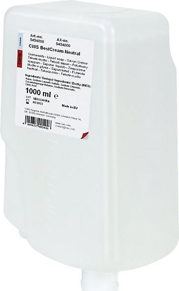 Actual product image CWS Liquid soap, pack of 12 bottles, 1 l each, neutral, white-cream. (1000 ml)