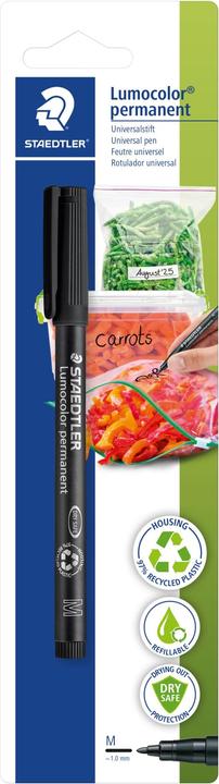 Staedtler Lumocolor waterproof (Black, 1 mm, 1 x)