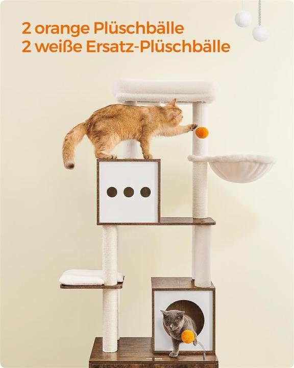 Immagine prodotto Feandrea Mr. Kittens (185 cm, Nero, Marrone rustico)